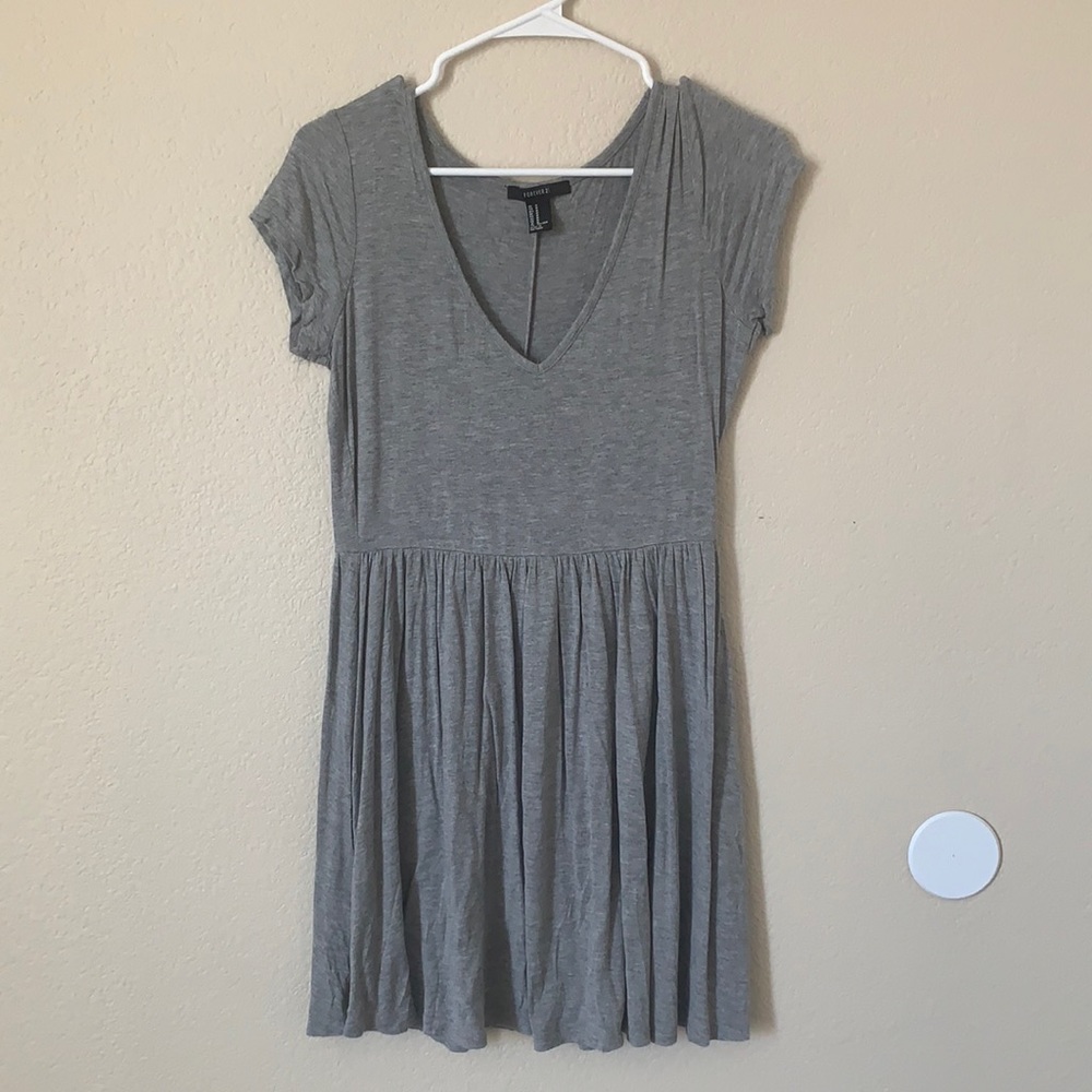 Gray Babydoll Dress: Forever 21